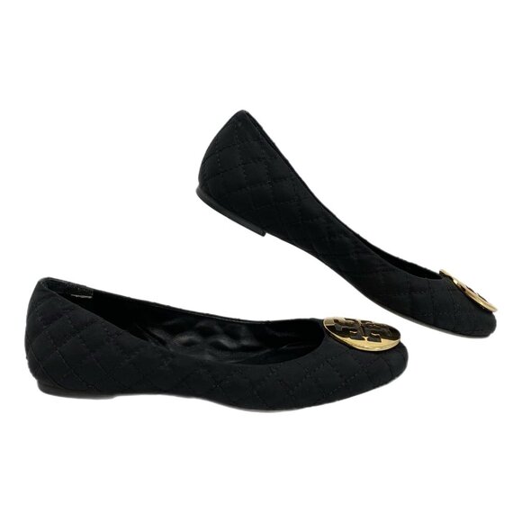 Tory Burch Black Quilted Flats | Women's Size 9 - Picture 1 of 8